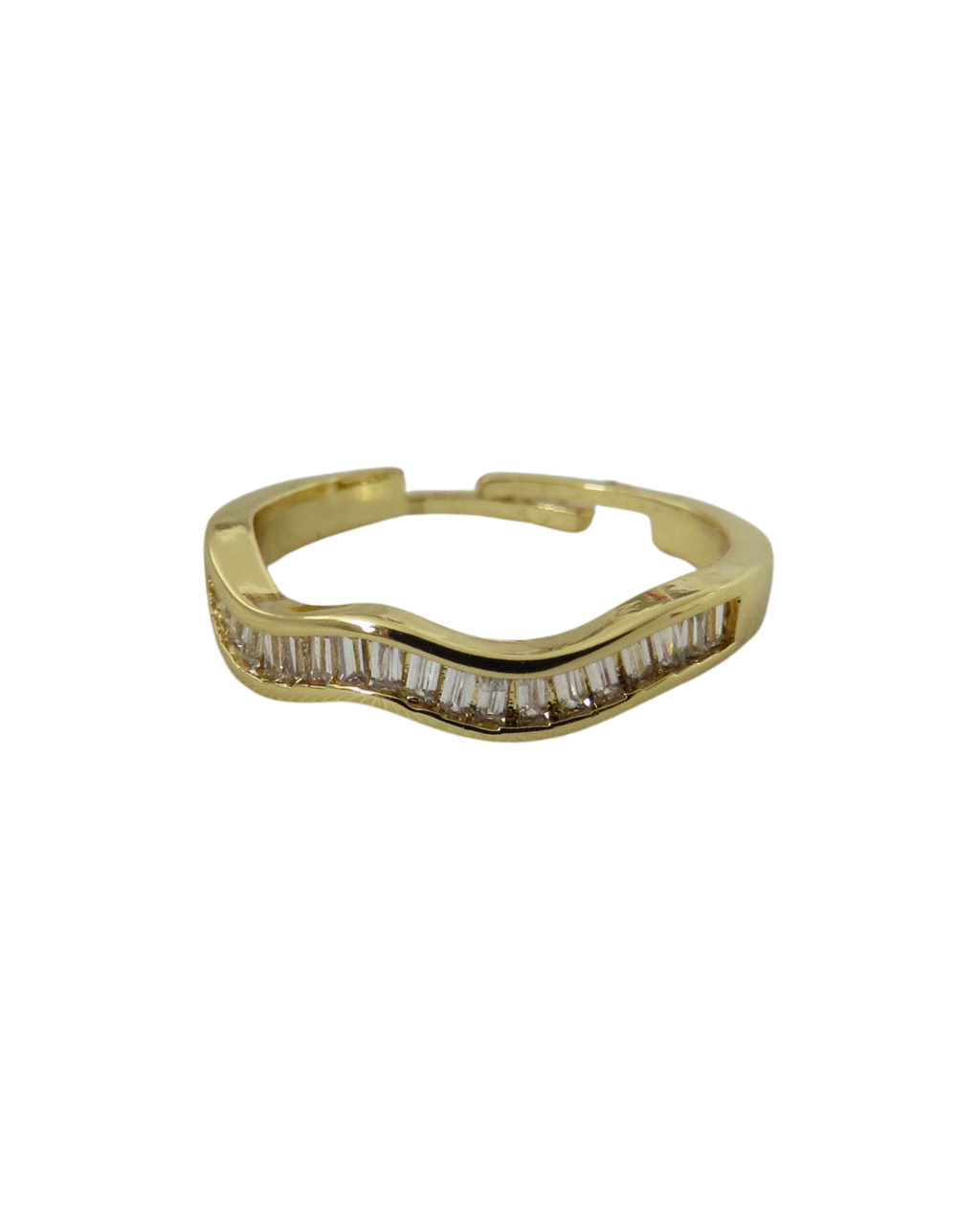 Anillo Zircones Wave