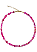 COLLAR AGATA FUCSIA