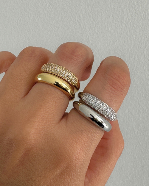 Anillo Gold Pave Classic