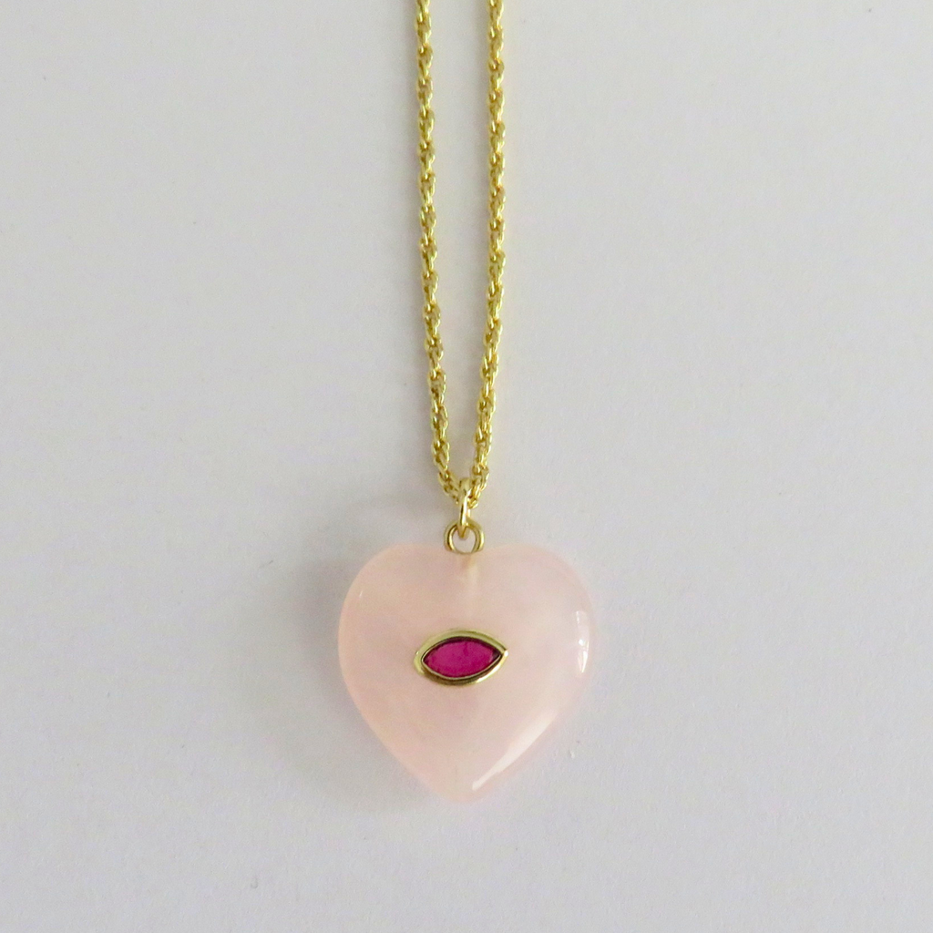Collar cuarzo - Rosa