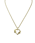 Collar - Corazón flores