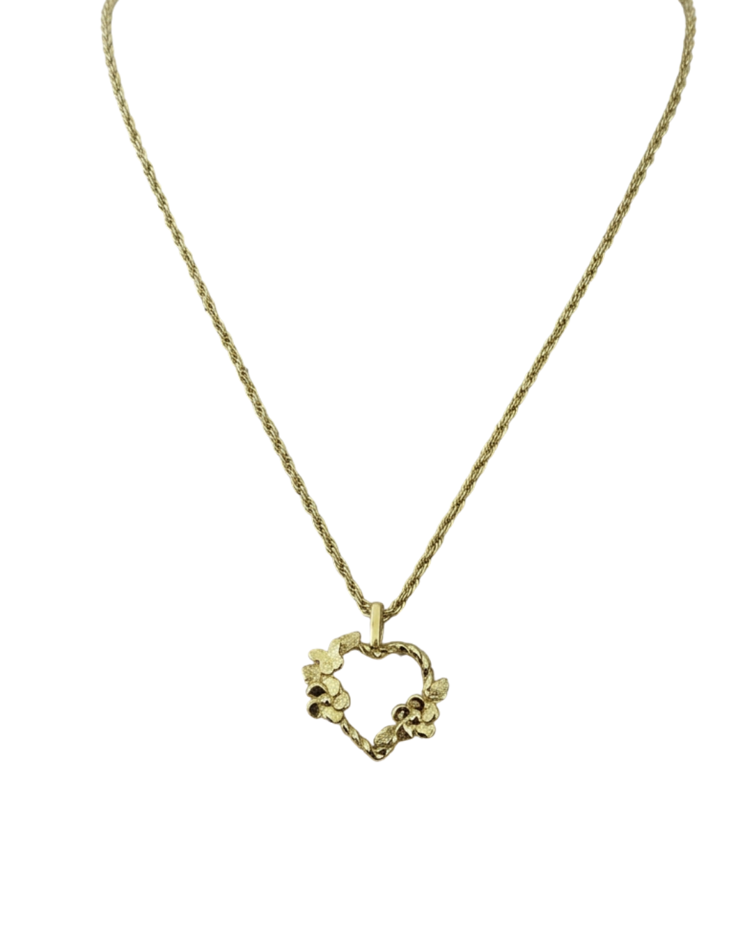 Collar - Corazón flores