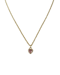 Collar - Corazón punto luz - Rosa