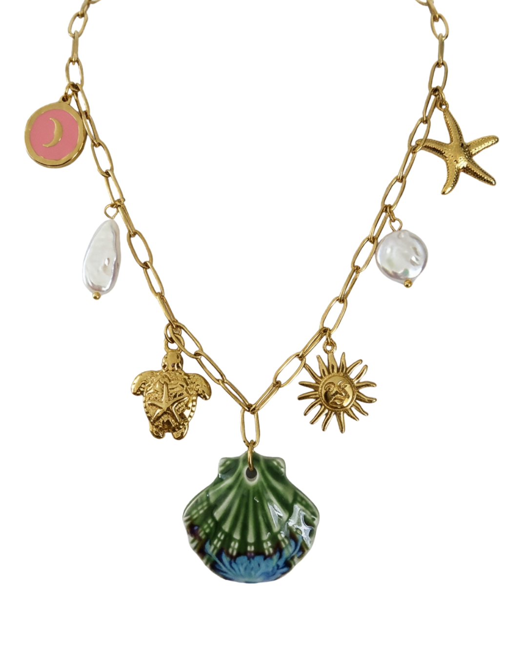 Collar - Multi charm marino